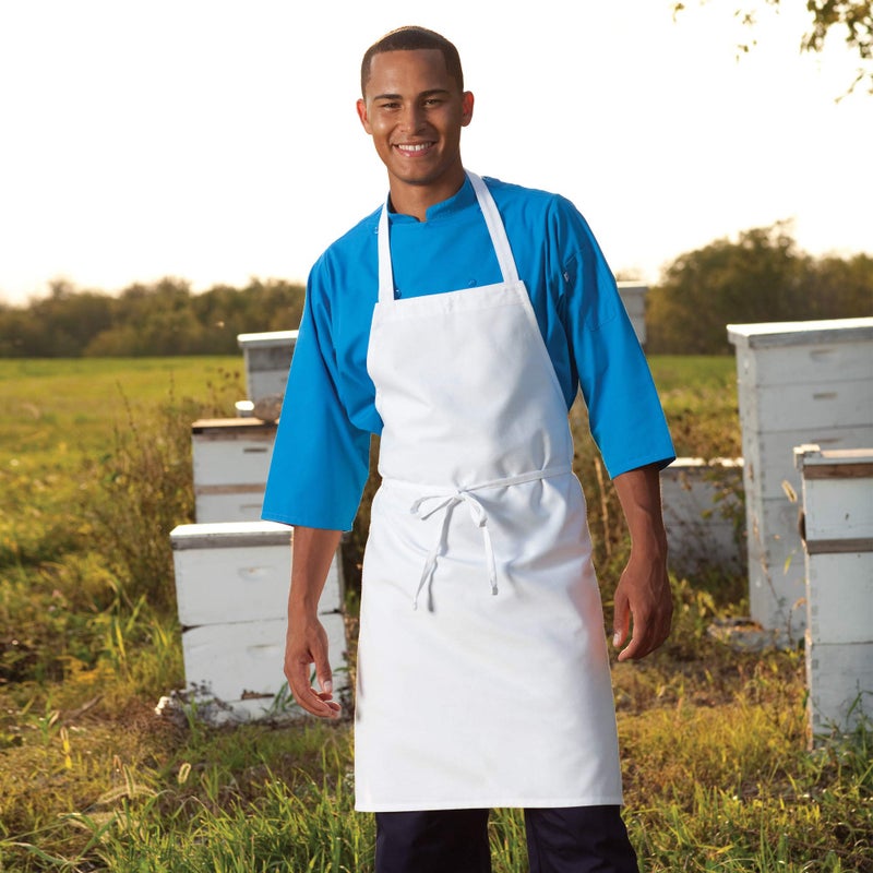 Uncommon Threads mens Restaurant Bib Apron, White, One Size US - Image 2